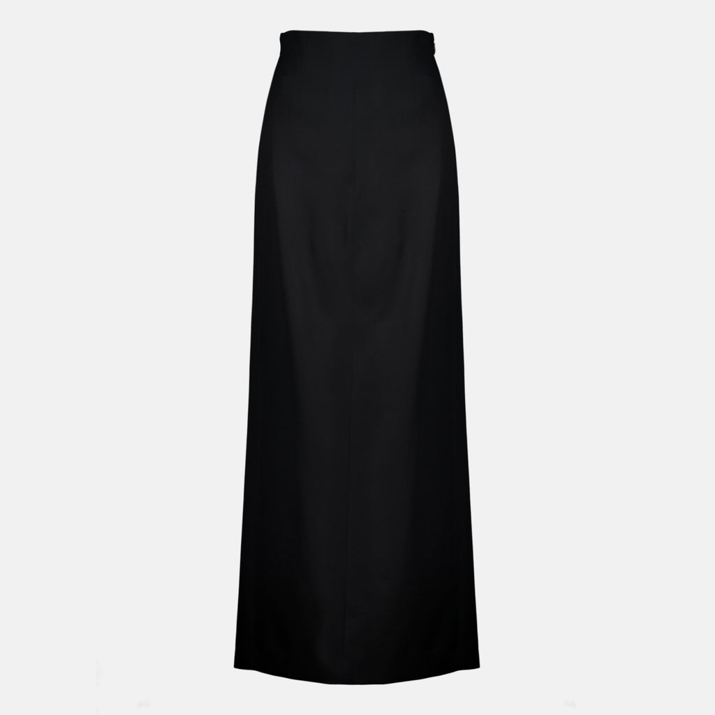 Jupes Long Black Wool Skirt Maison Margiela Noir Femme