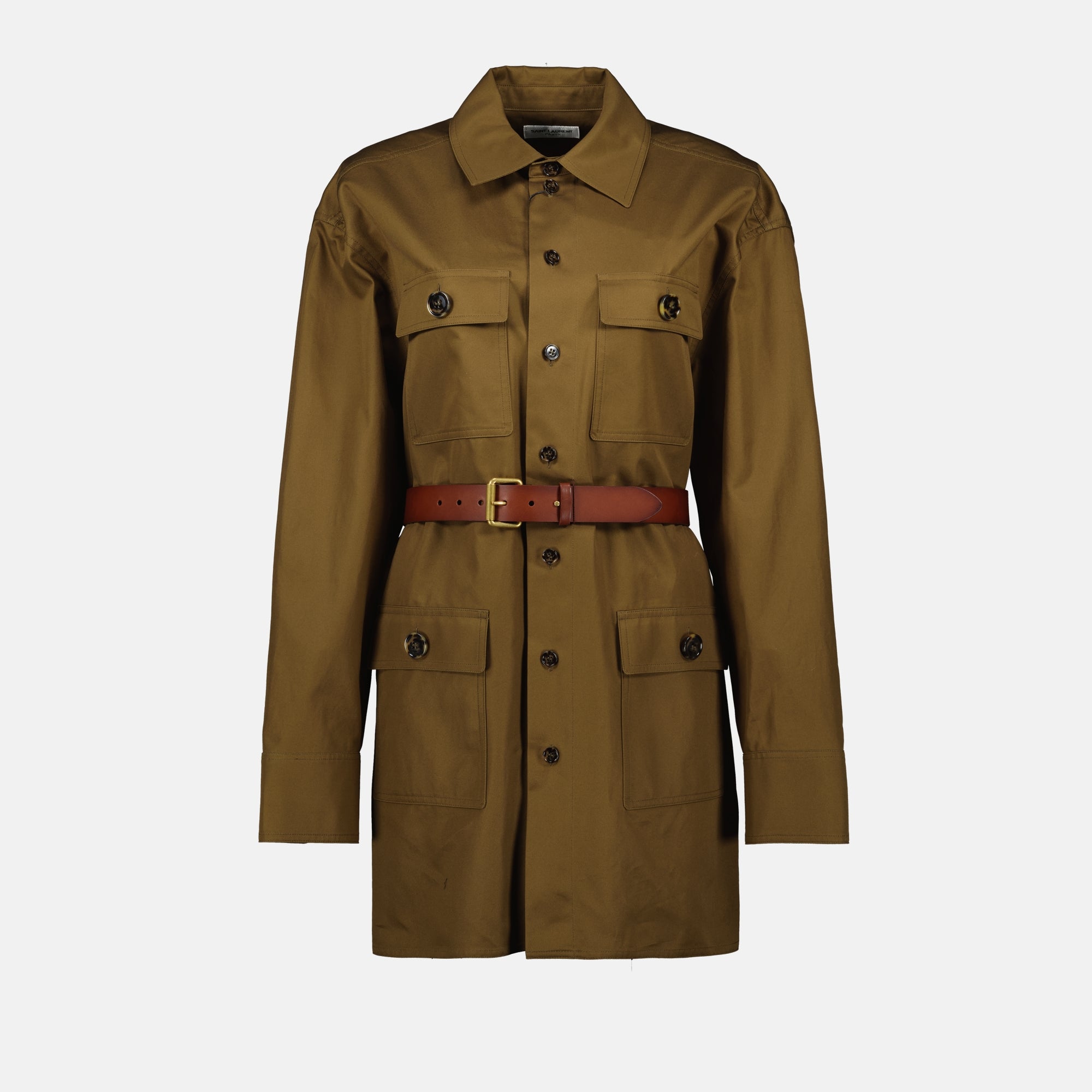 Abiti Robe Chemise Saint Laurent Marrone Femme