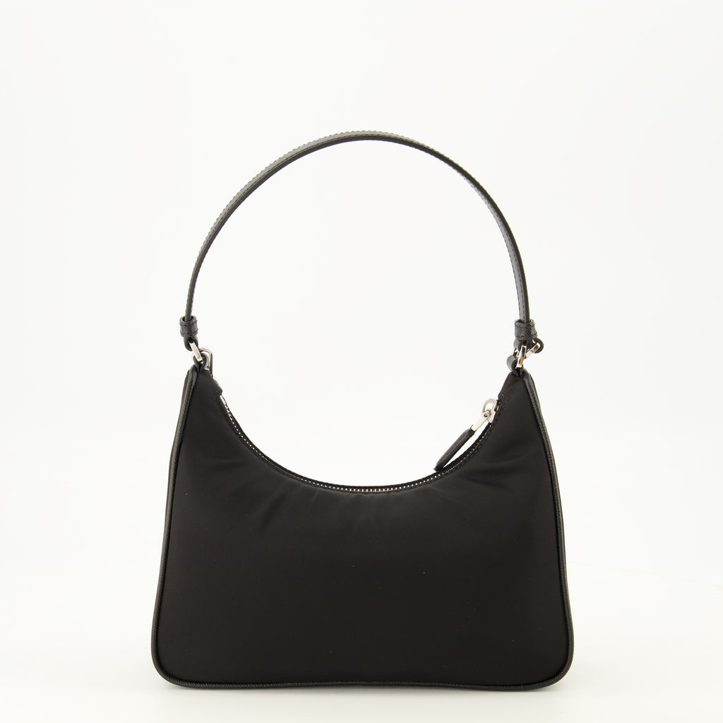 Sacs à main et épaule Mini Re-Edition 2005 bolsa em Re-Nylon preto Prada Noir Femme