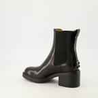 Imagen de las Botines de Cuero para Mujer de Tod's - Otoño-Invierno 2025 - Vista tres cuartos trasera derecha
