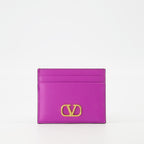 Petite maroquinerie Porte-cartes VLogo Valentino Garavani Violet Femme