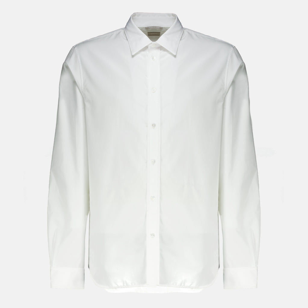 Chemises Camicia Bianca con Ricamo Moulures Dior Blanc Homme