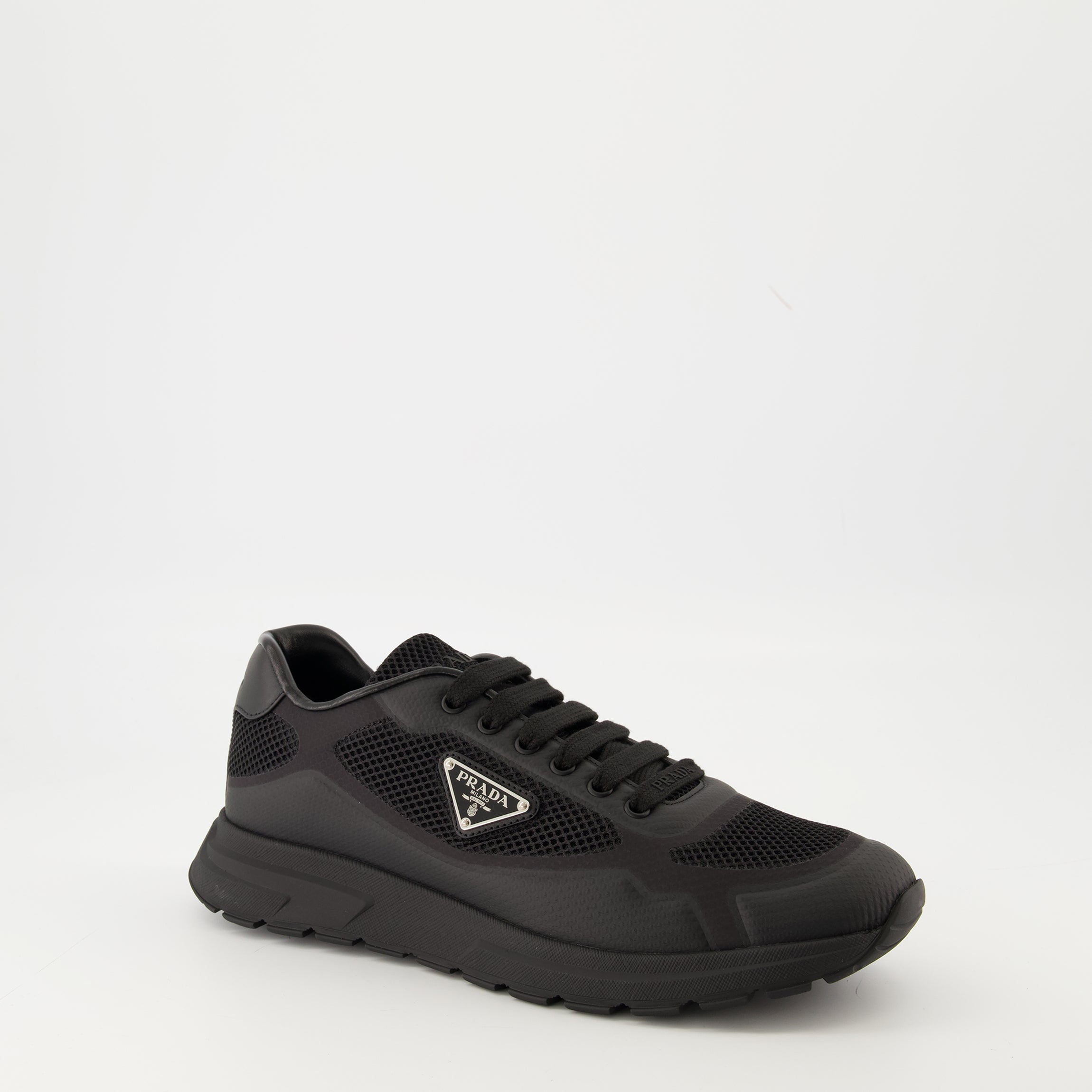 Image of the Prada Men's Prax 2.0 Sneakers - Fall-Winter 2025 - Right Three-Quarter Front View