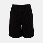 Shorts Bermuda FF en piqué Fendi Nero Homme