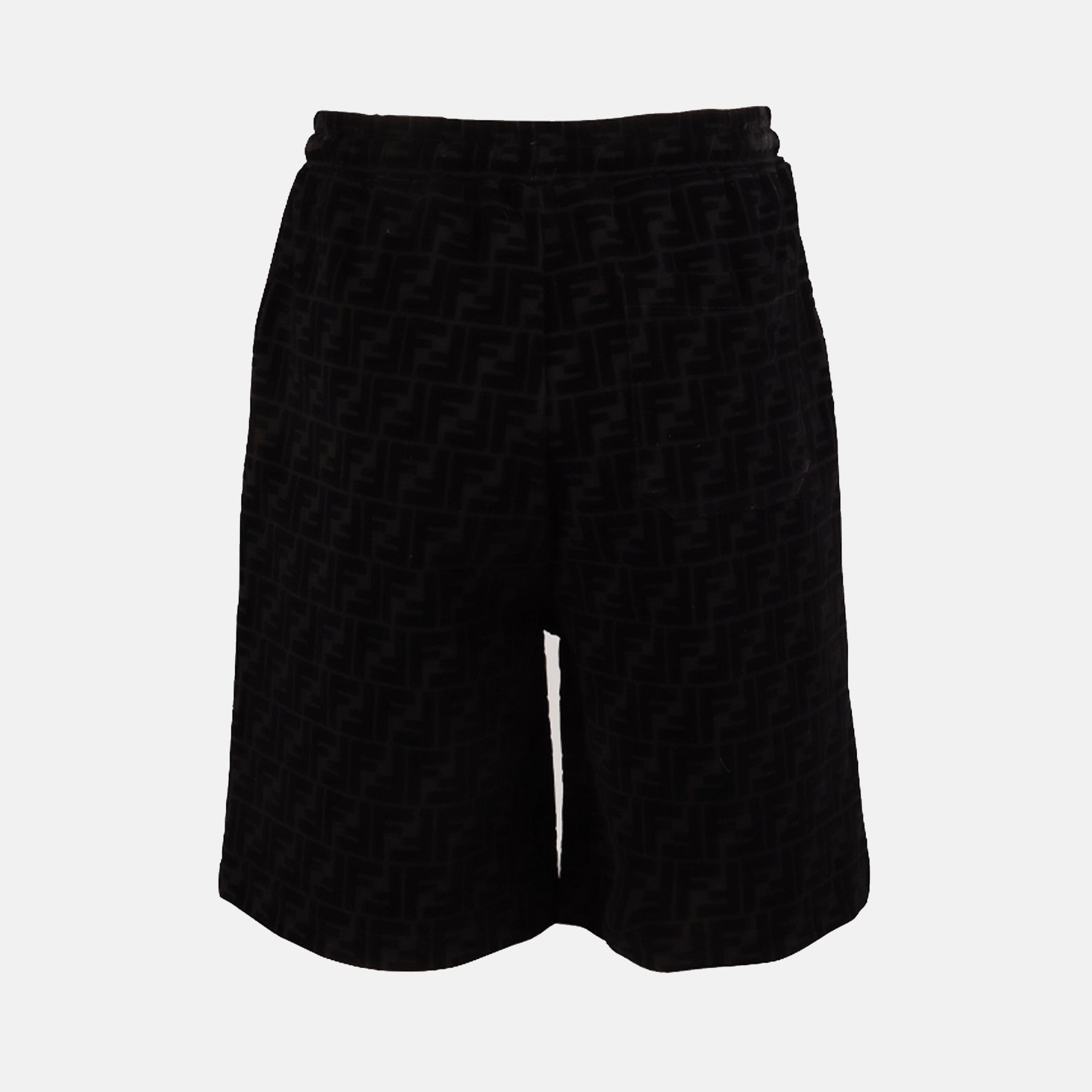 Shorts Bermuda FF en piqué Fendi Nero Homme