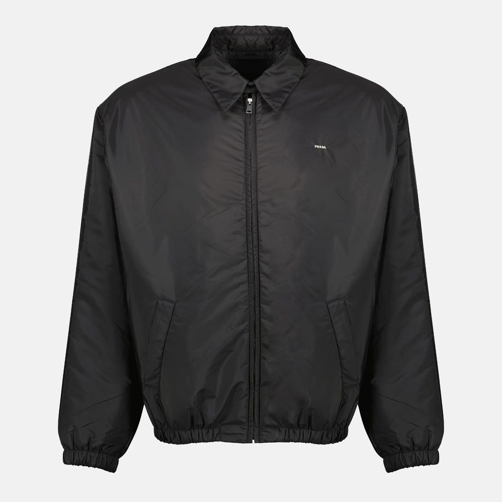 Image de l'article Blouson en Re-Nylon noir de la marque Prada pour Homme - Saison Printemps-Été 2026 - Vue de Face