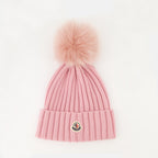 Imagen del gorro de lana con pompón de Moncler para mujer - Temporada Otoño-Invierno 2025 - Vista Frontal