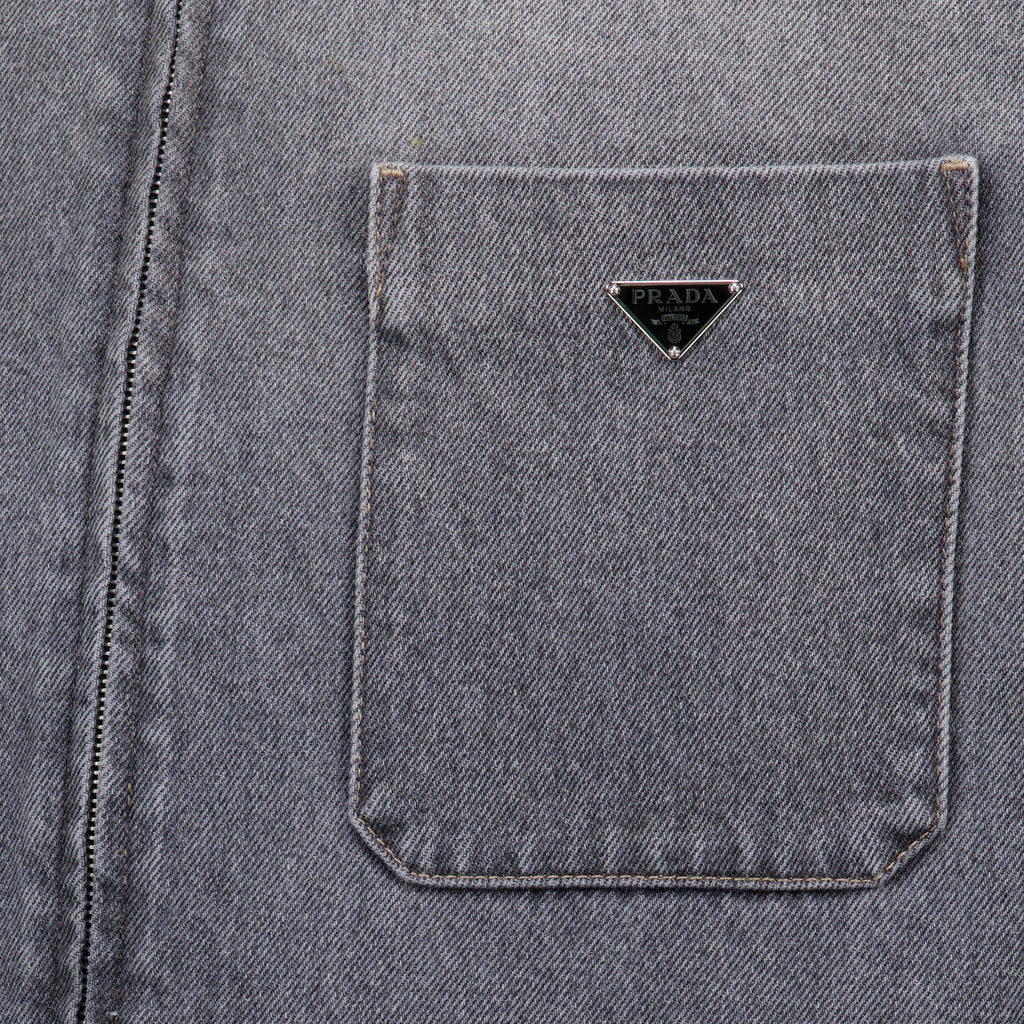 Chemises Camisa de mezclilla negra Prada Noir Homme