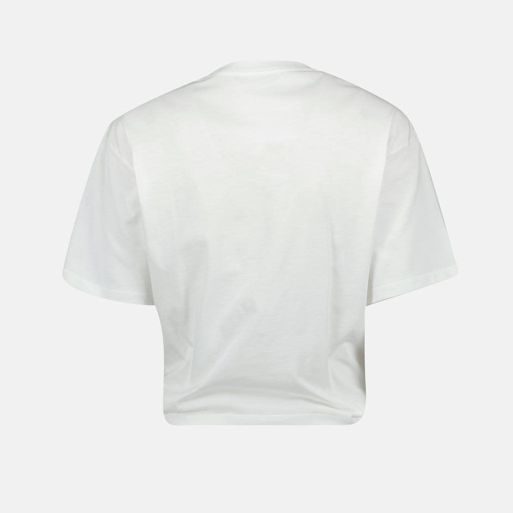 T-shirts T-shirt crop fraises Versace Blanc Femme