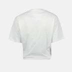 T-shirts T-shirt crop fraises Versace Blanc Femme