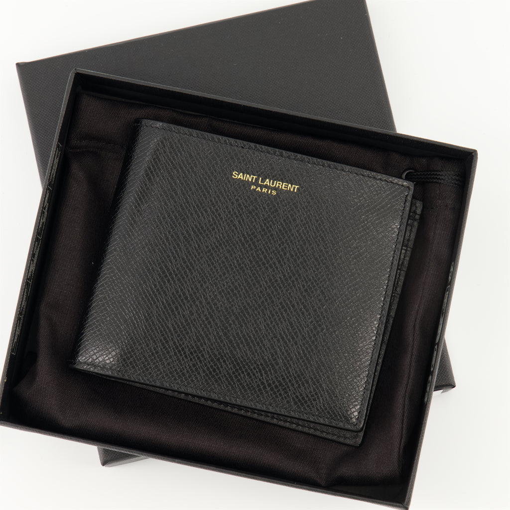 Small leather goods East/West Wallets Saint Laurent Black Homme