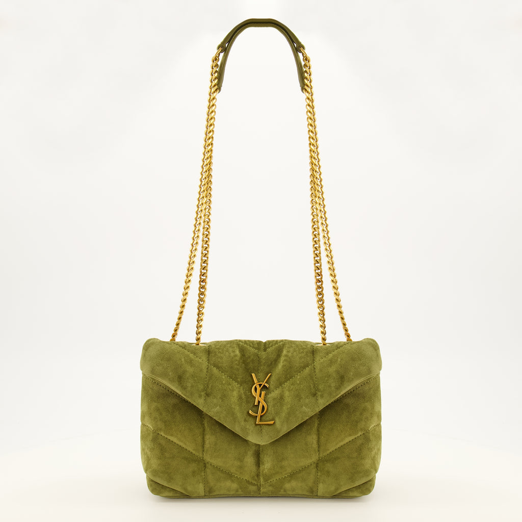 Sacs à main et épaule Green Suede Puffer Toy Bag Saint Laurent Vert Femme