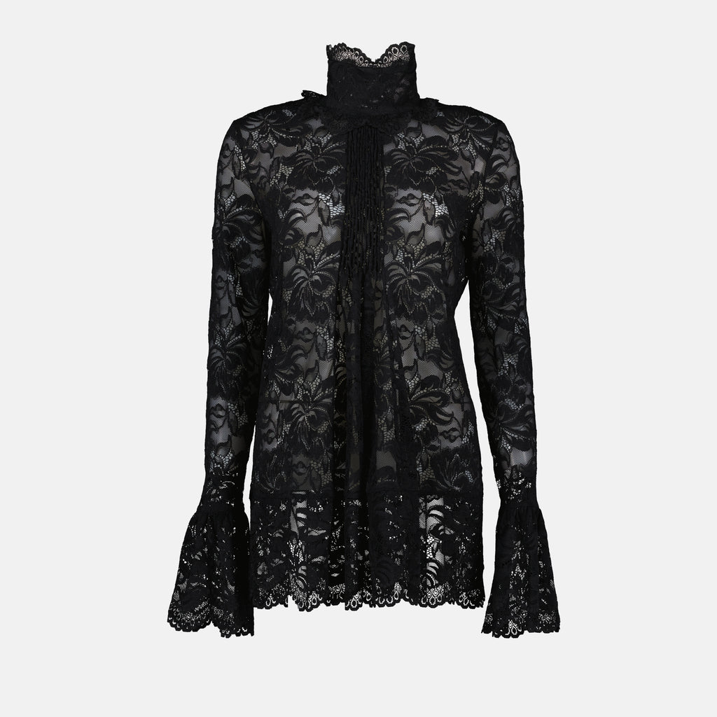 탑 Blouse en dentelle Rabanne 검은색 Femme