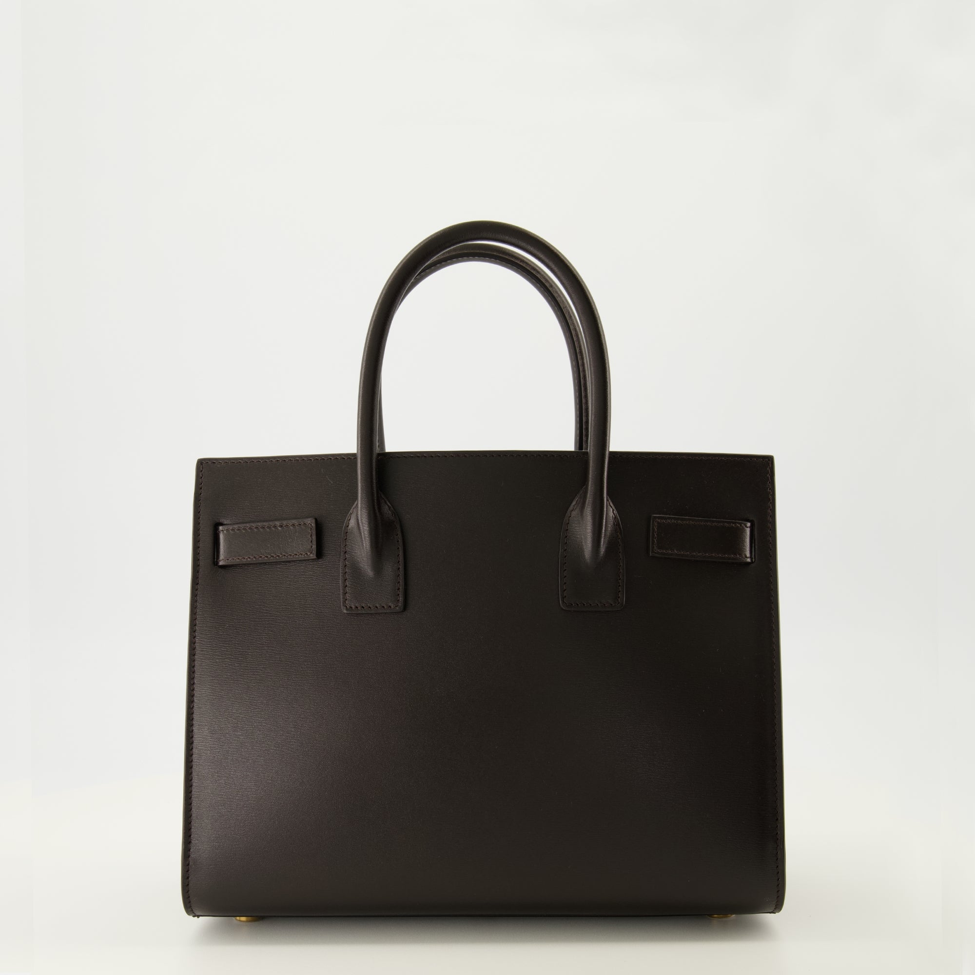 Image de l'article Sac de jour nano marron de la marque Saint Laurent pour Femme - Saison Automne-Hiver 2025 - Vue de Dos