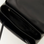 Sacs à main et épaule Medium Passage Bag in Black Leather and Re-nylon Prada Noir Femme