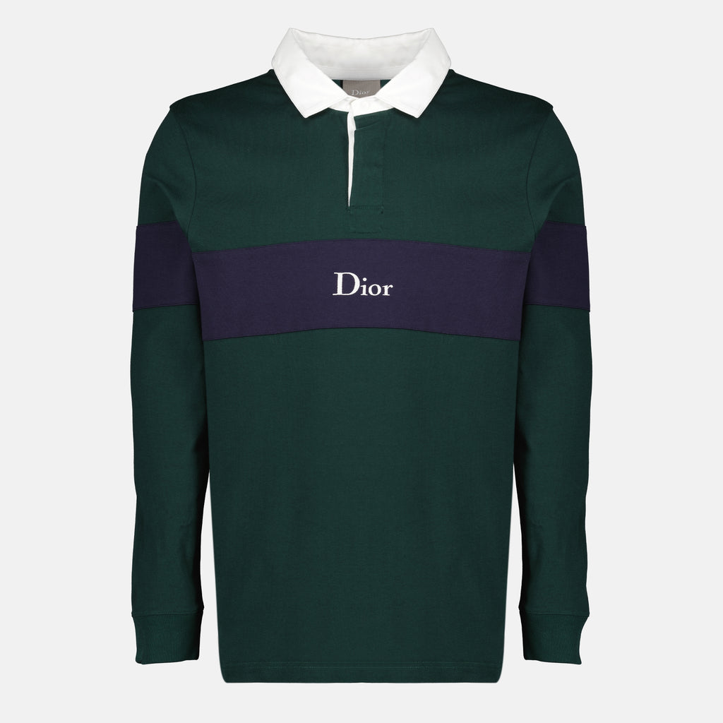 Polos Polo à manches longues vert Dior Vert Homme