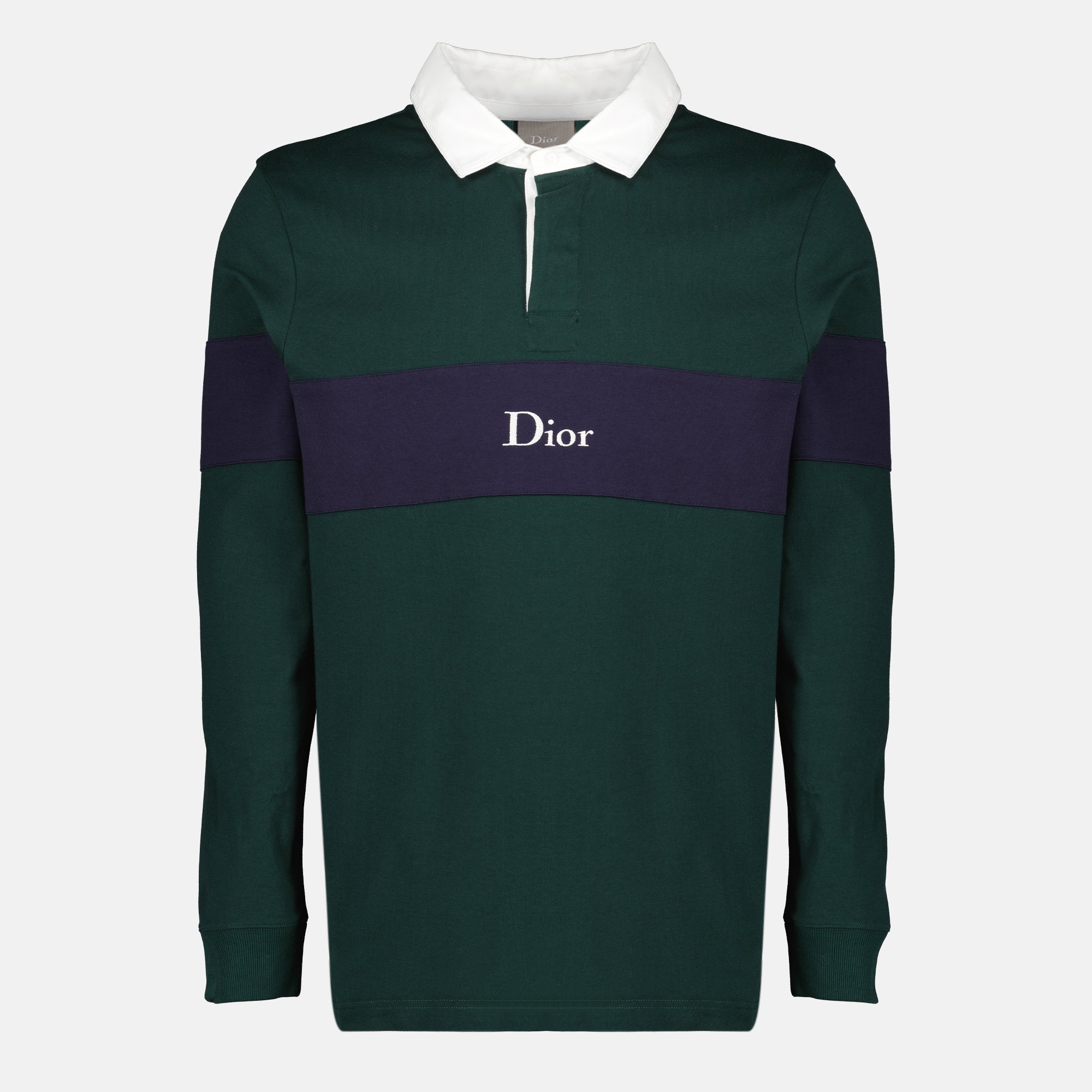 Polos Polo à manches longues vert Dior Vert Homme