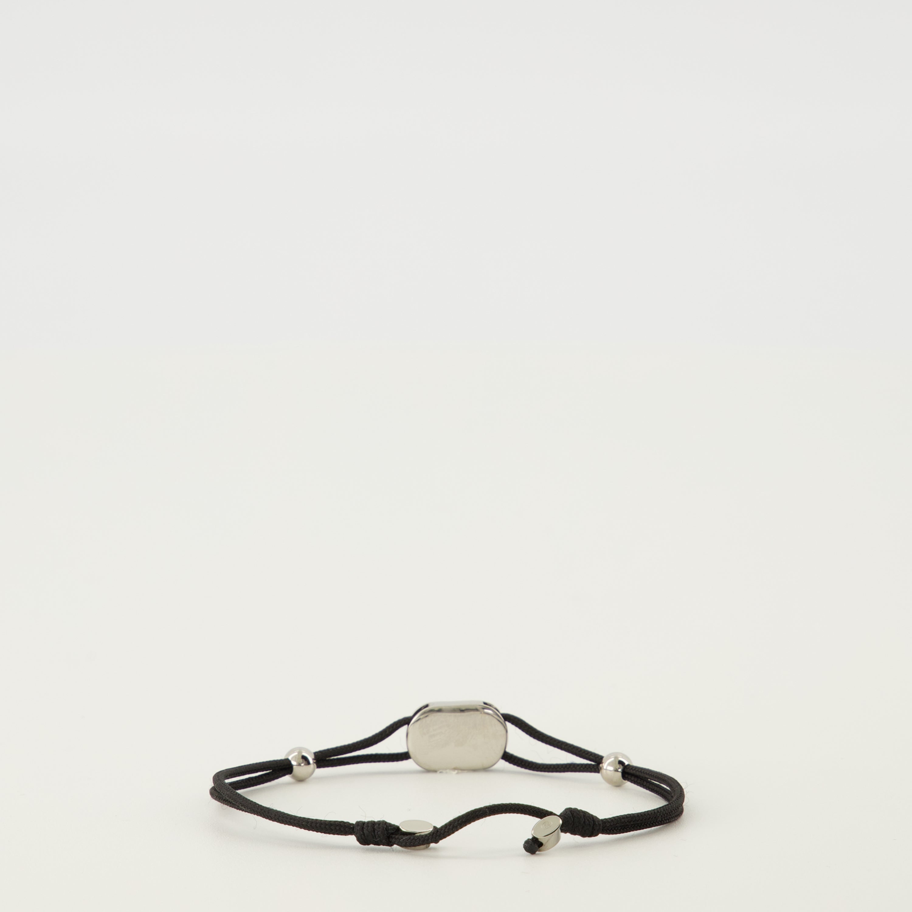 Bijoux コード付きオヴァレットブレスレットと黒いエナメル Valentino Garavani Noir Homme