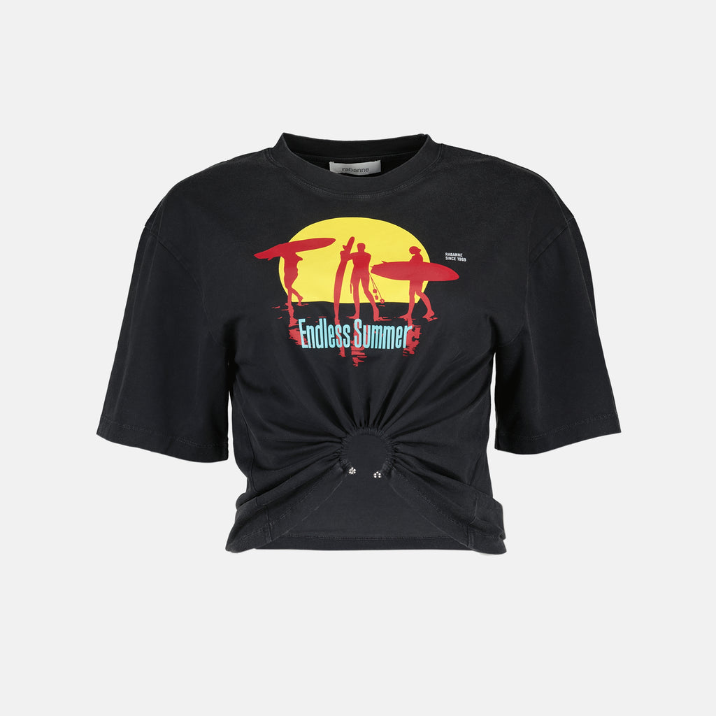 T-shirts Camiseta corta Rabanne Gris Femme