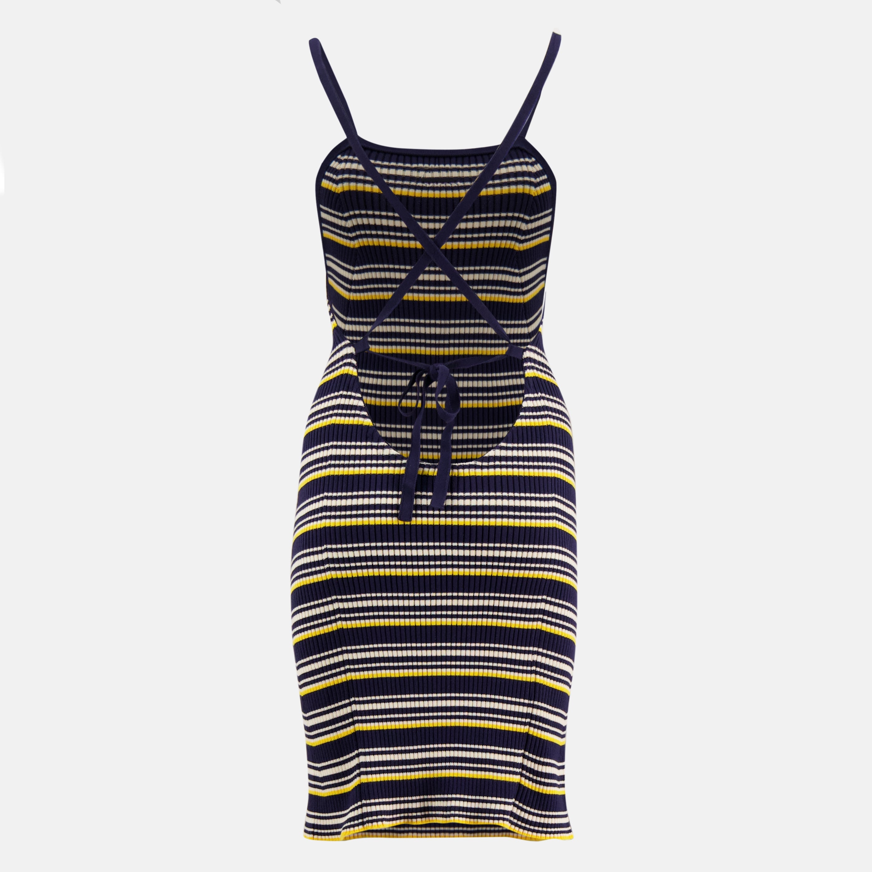 Robes Robe en maille rayée bleu Miu Miu Bleu foncé Femme