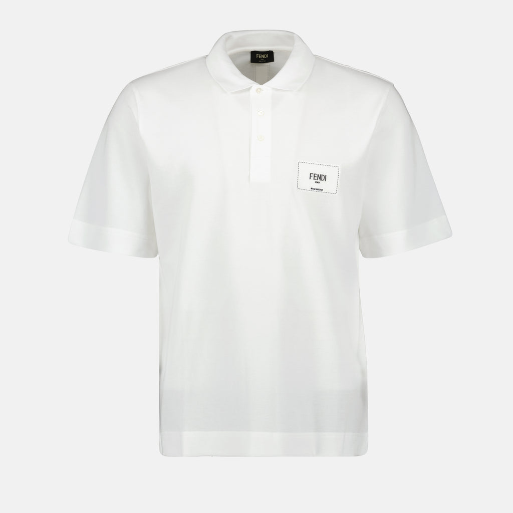 Polo shirts Embroidered Polo Fendi White Homme