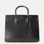 Sacs à main et épaule Sac de jour small en cuir noir Saint Laurent Noir Femme
