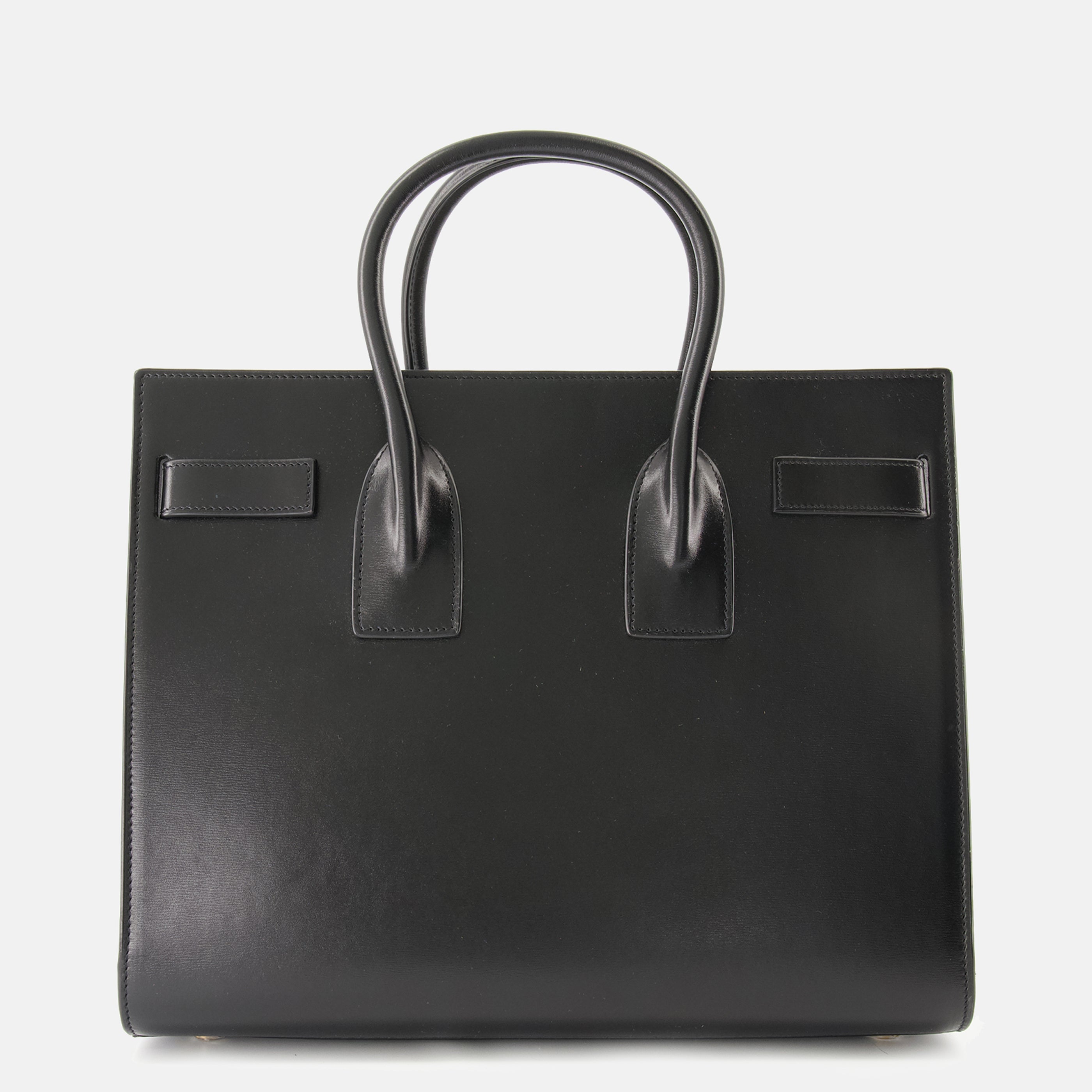 Sacs à main et épaule Sac de jour small en cuir noir Saint Laurent Noir Femme