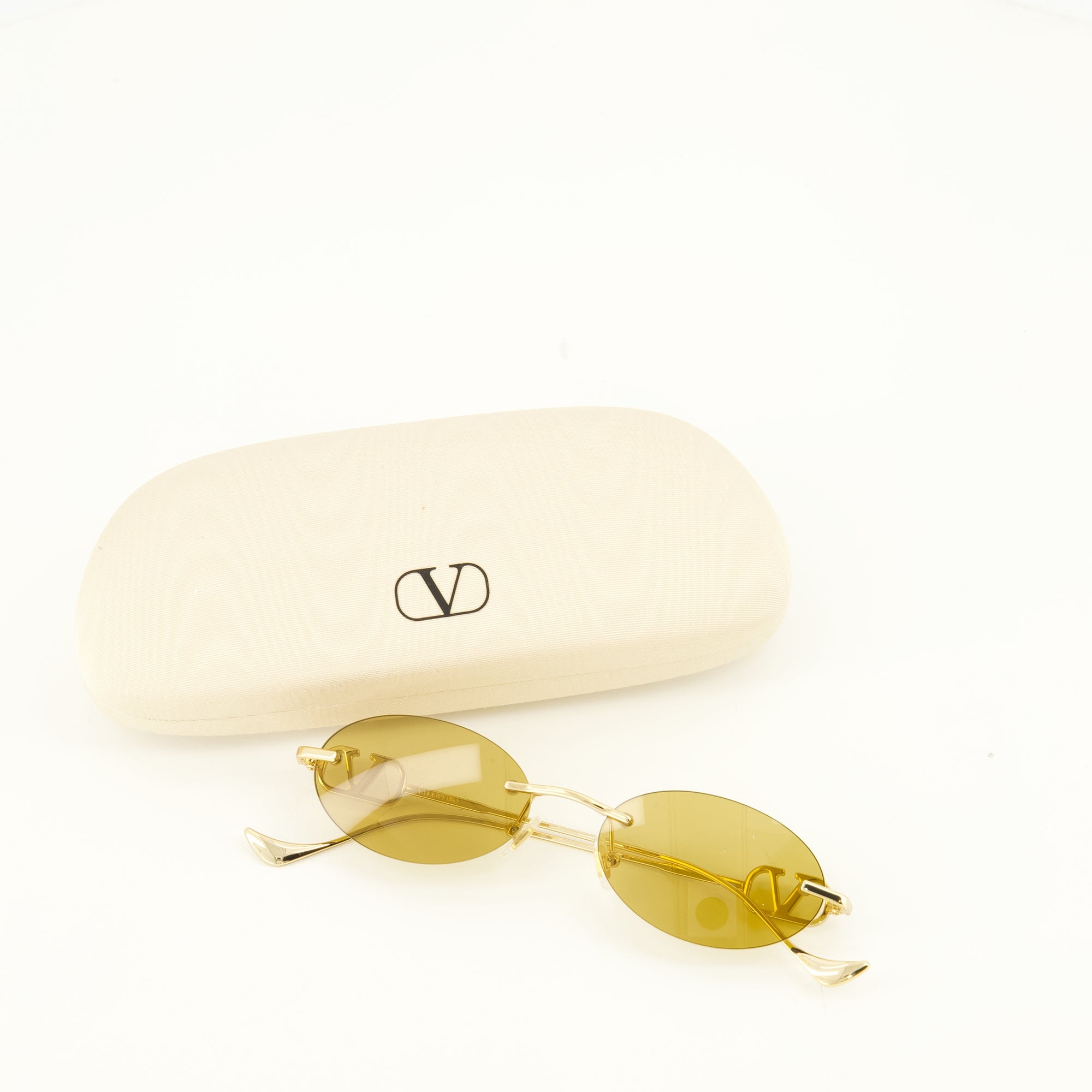 Lunettes Geometric Metal Glasses Valentino Garavani Doré Femme