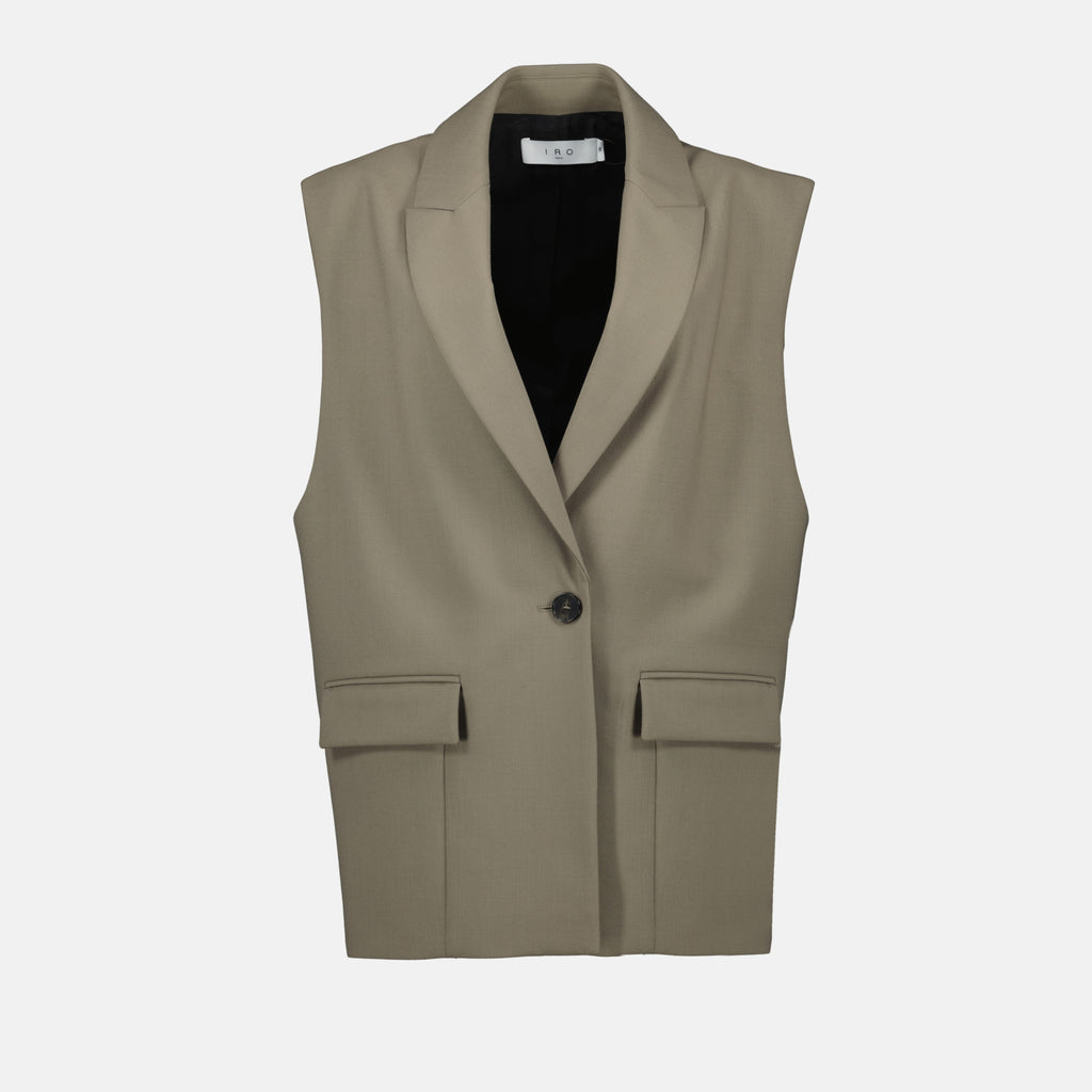 Jacken Cynesa Beiger Ärmelloser Blazer Iro Khaki Femme