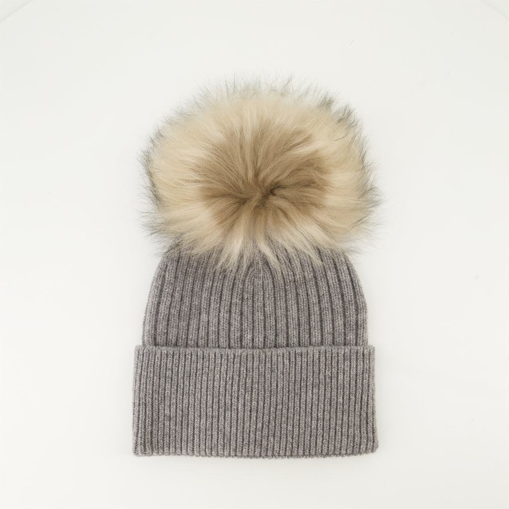 Hats, caps and beanies Bonnet à pompon Moncler Grenoble Gray Femme