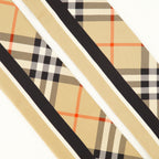 Écharpes, foulards et gants チェック・ナイト・シルク・スカーフ Burberry Beige Femme