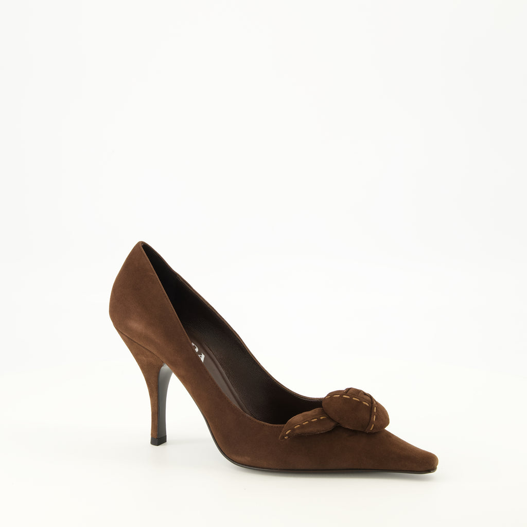 Escarpins Braune Wildlederschuhe Prada Marron Femme