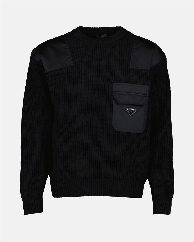 니트웨어 UMB392 S 222 11AP f0002 nero Prada 검은색 Homme