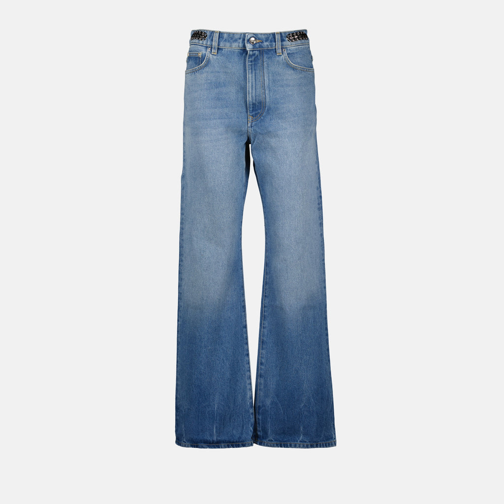 Pantalones Jean 1969 Signature Rabanne Azul Femme