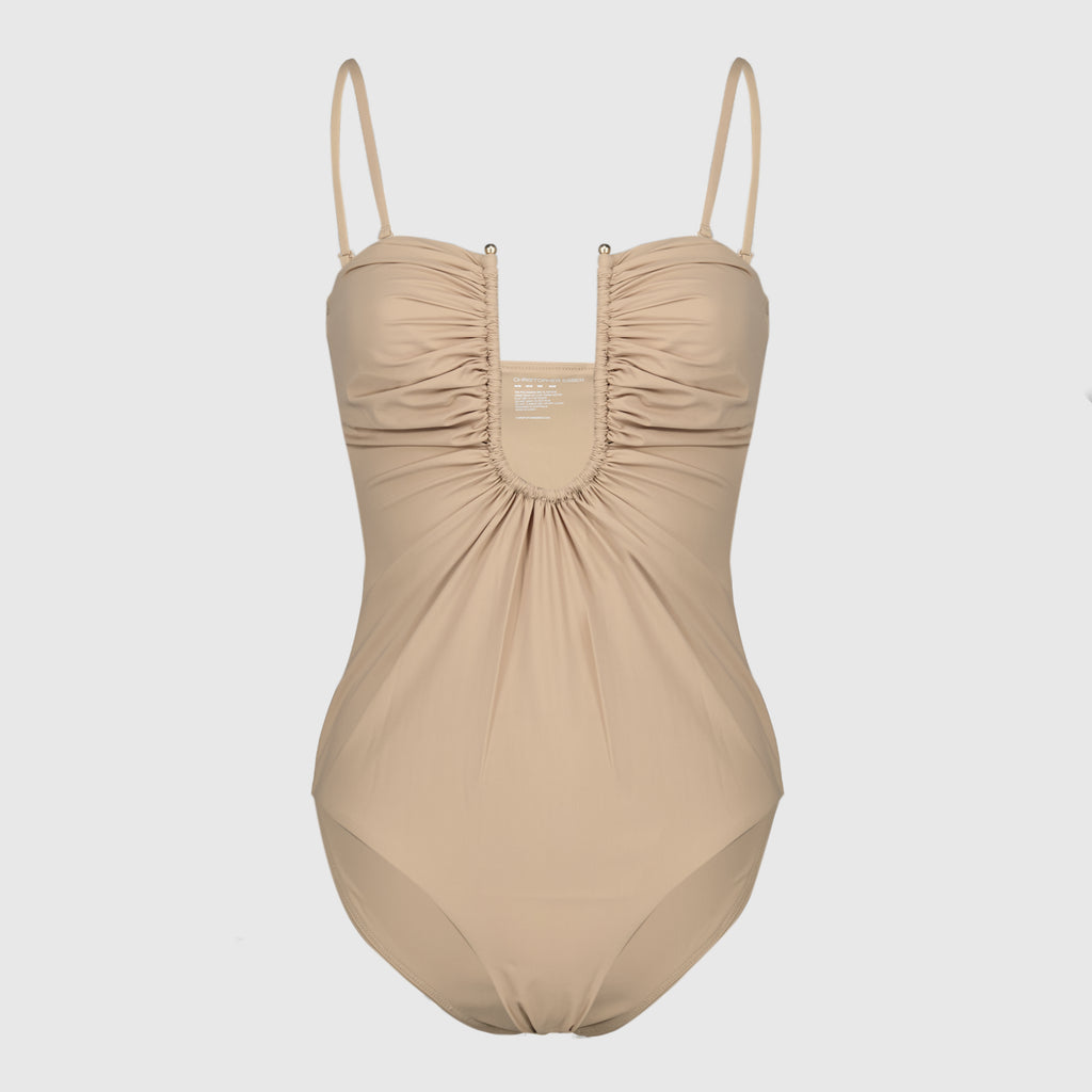 Image de l'article Maillot de bain une pièce Arced Ruched de la marque Christopher Esber pour Femme - Saison Printemps-Été 2026 - Vue de Face