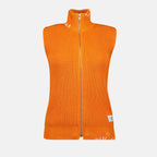 Jacken Ärmellose Strickweste Mm6 Orange Femme