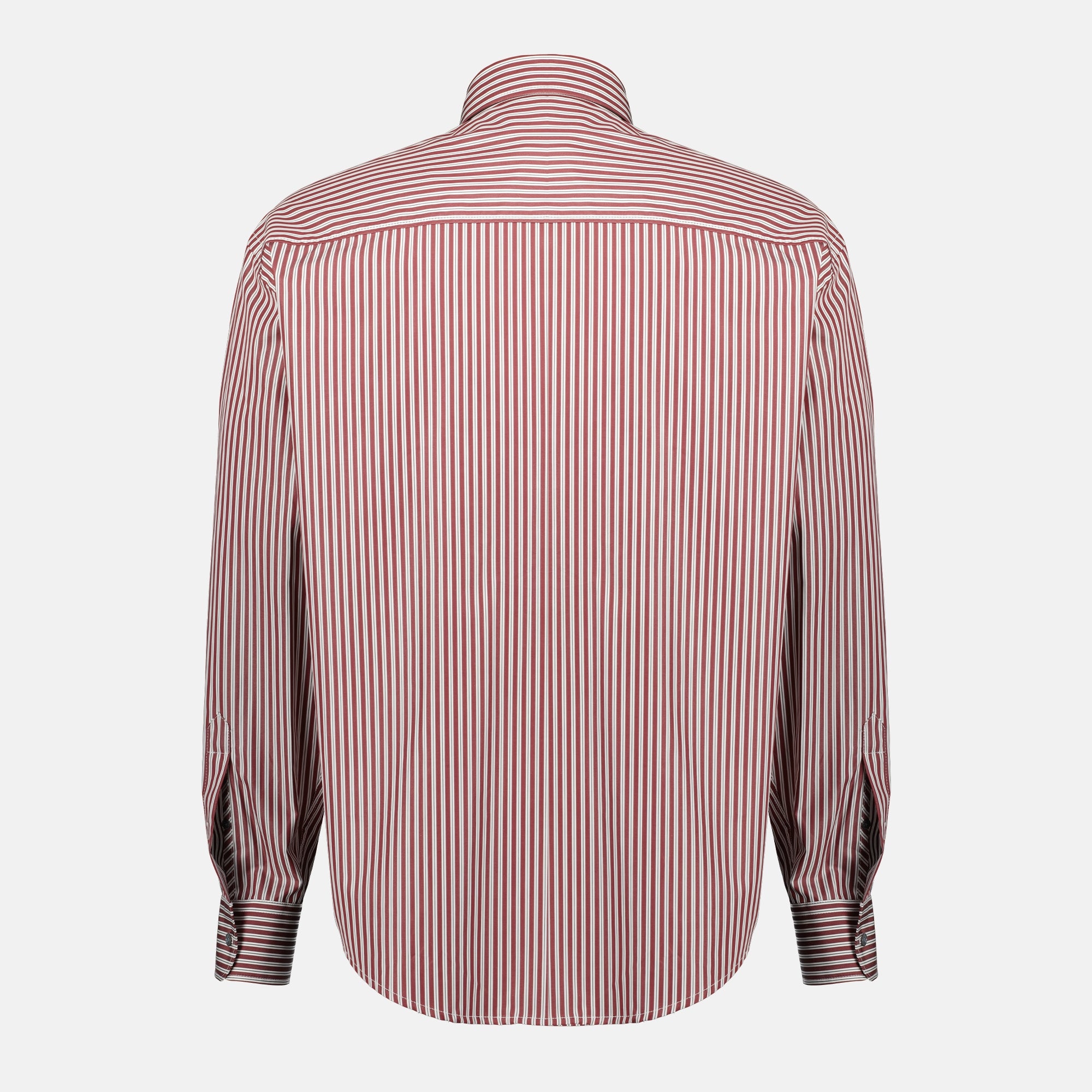 Image of the article Ami heart striped red shirt from the brand Ami PARIS for Unisex - Autumn-Winter Season 2025 - Back View