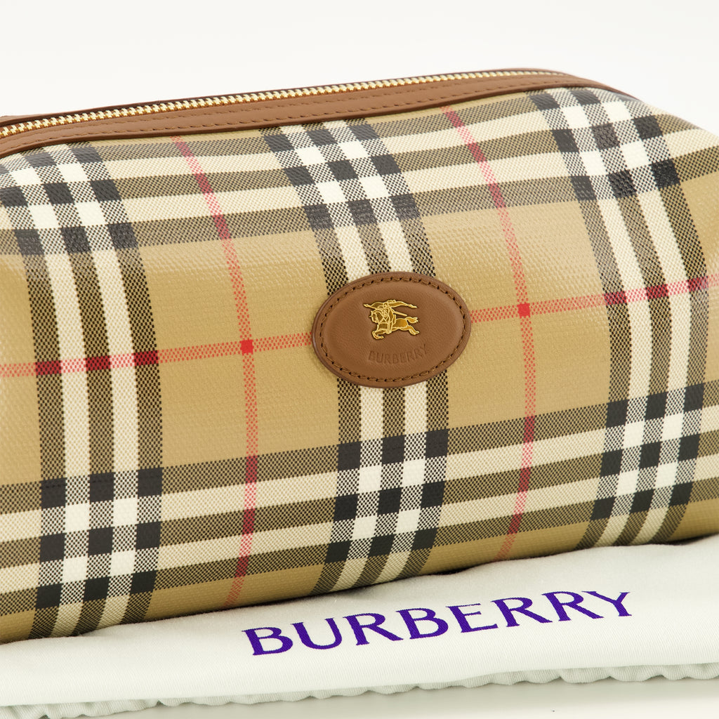 Pochettes Check Pouch Burberry Beige Homme