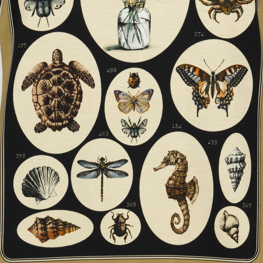 여성용 맥스 마라 블랙 코튼 프린트 티셔츠 이미지 - 2026년 봄/여름 - 세부 보기 2