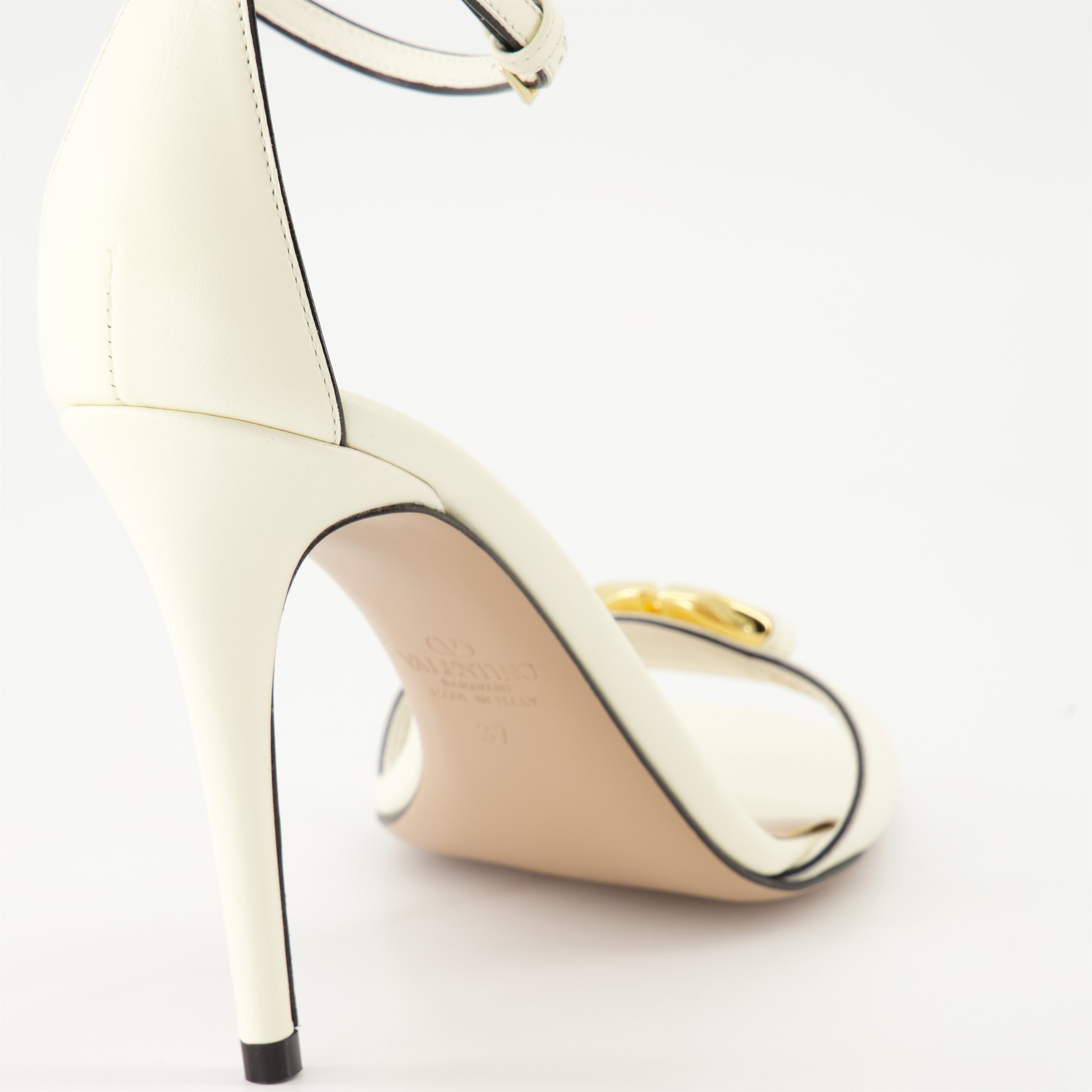 Open shoes VLogo Heeled Sandals Valentino Garavani White Femme