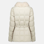 Manteaux Chaqueta de Plumas Beige Cygnes con Cinturón Moncler Beige Femme