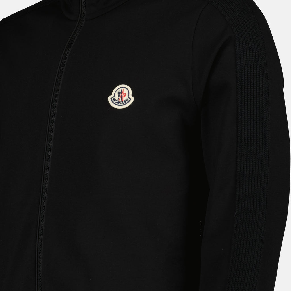 Giacche Giacca in Lana con Zip Moncler Nero Uomini