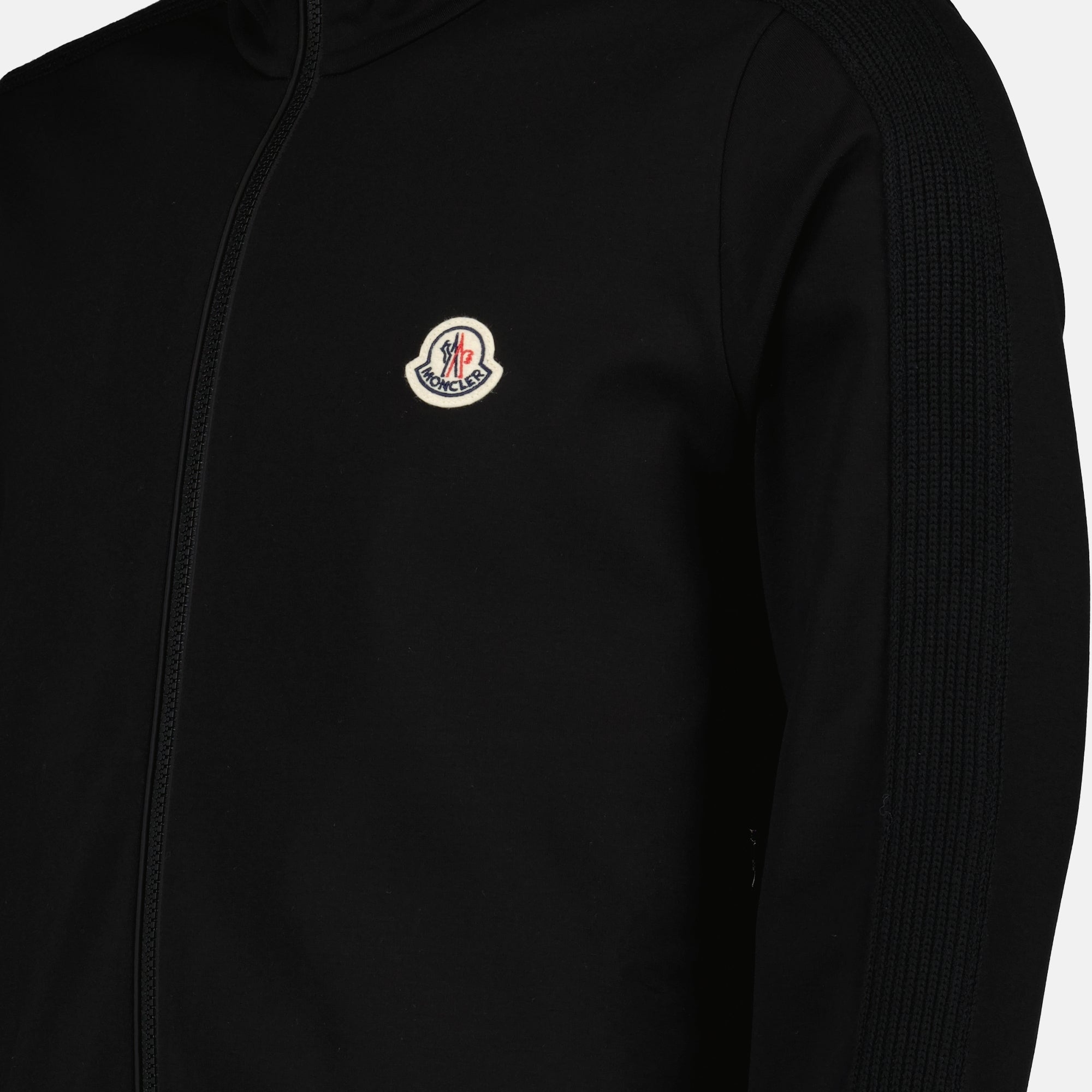 Giacche Giacca in Lana con Zip Moncler Nero Uomini