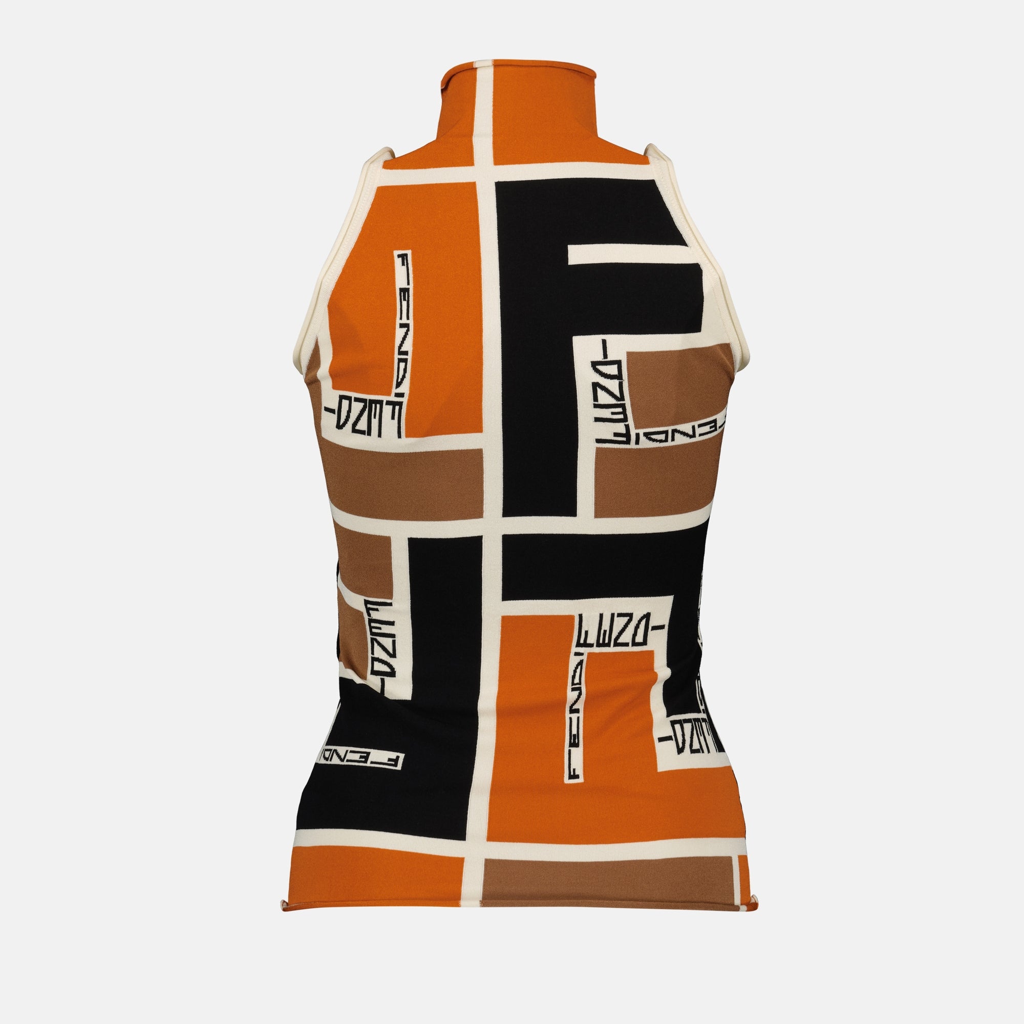 Tops Sleeveless Top in Lycra® Fendi Orange Femme