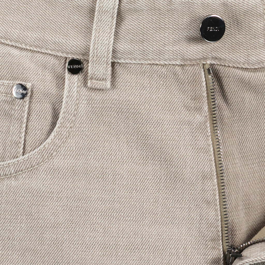 Shorts Short en denim Fendi Gris Femme