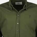 Chemises Chemise Ami de coeur Ami PARIS Kaki Unisexe