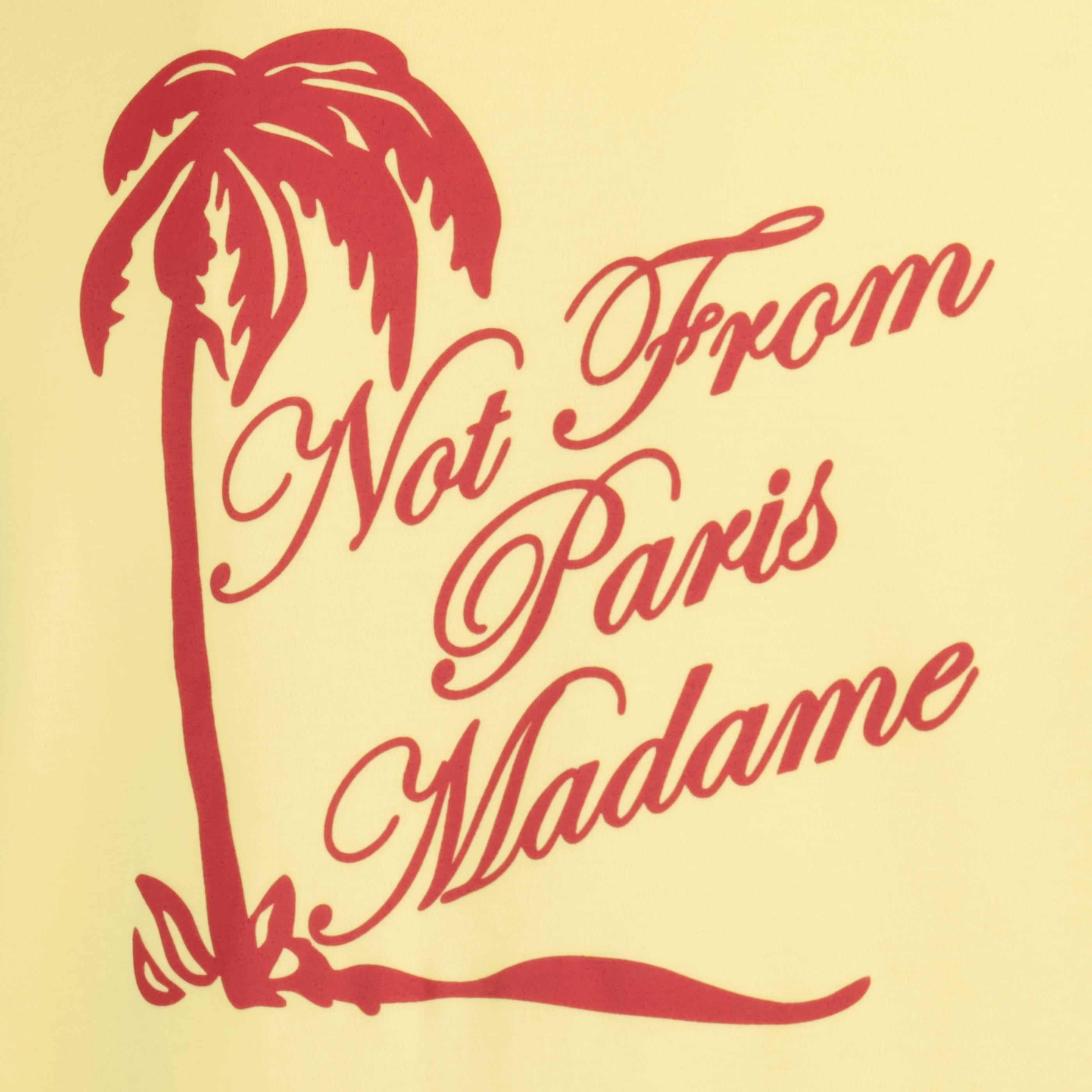 T-shirts Yellow T-shirt Palm Tree Slogan Drole De Monsieur Jaune Homme