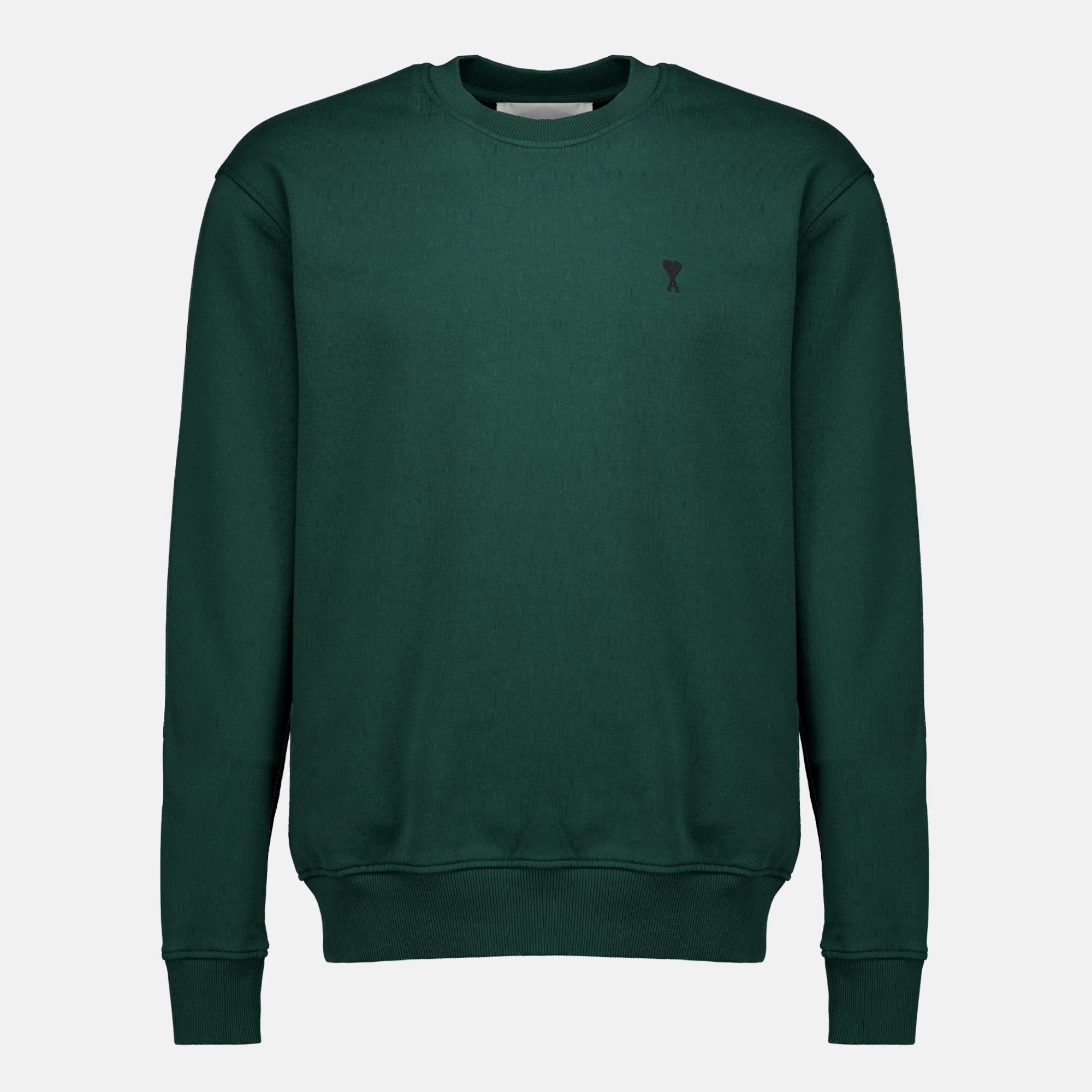 Sweatshirts Green Cotton Sweatshirt Ami PARIS Vert Homme