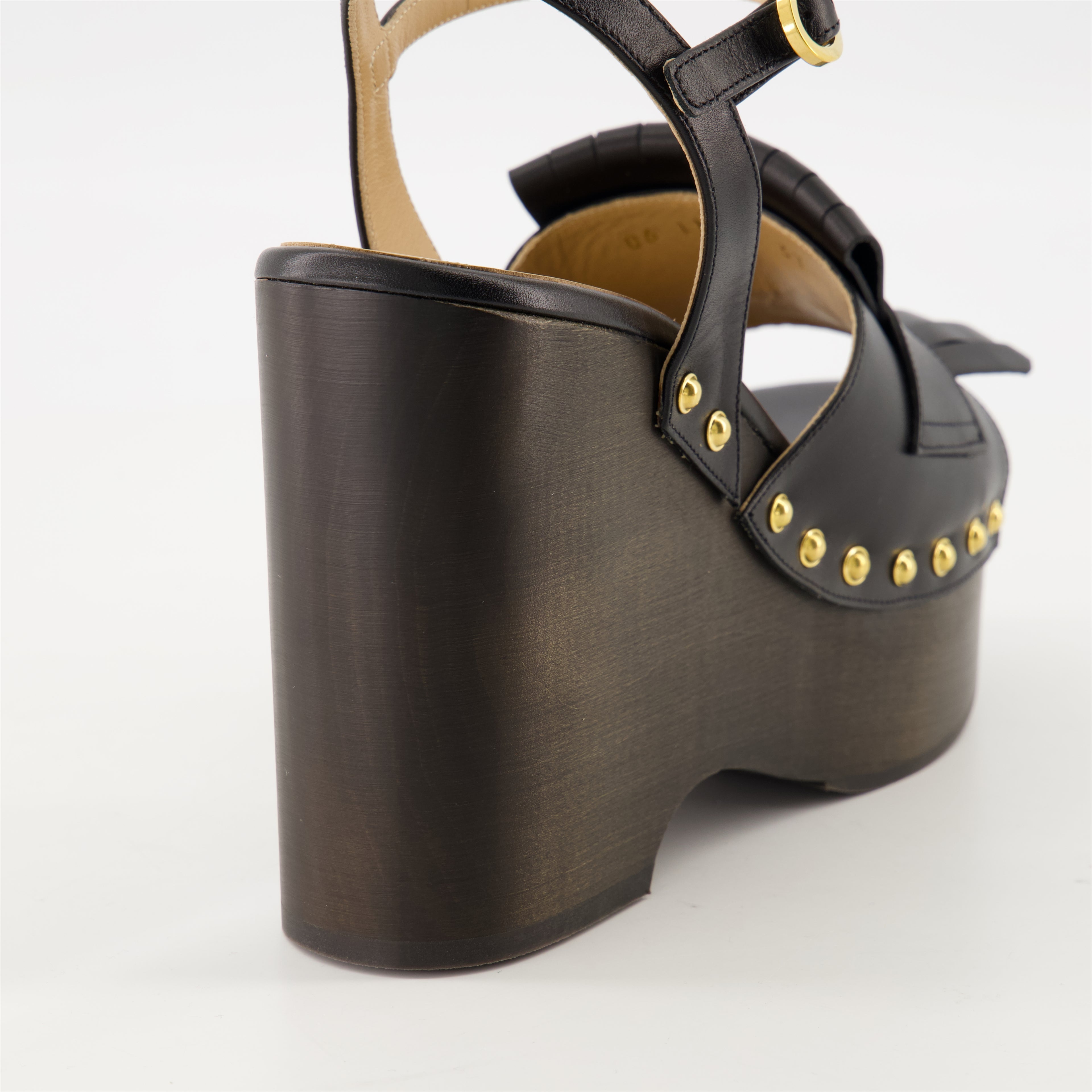 플랫폼 슈즈 VLogo 웨지 샌들 Valentino Garavani 검은색 Femme