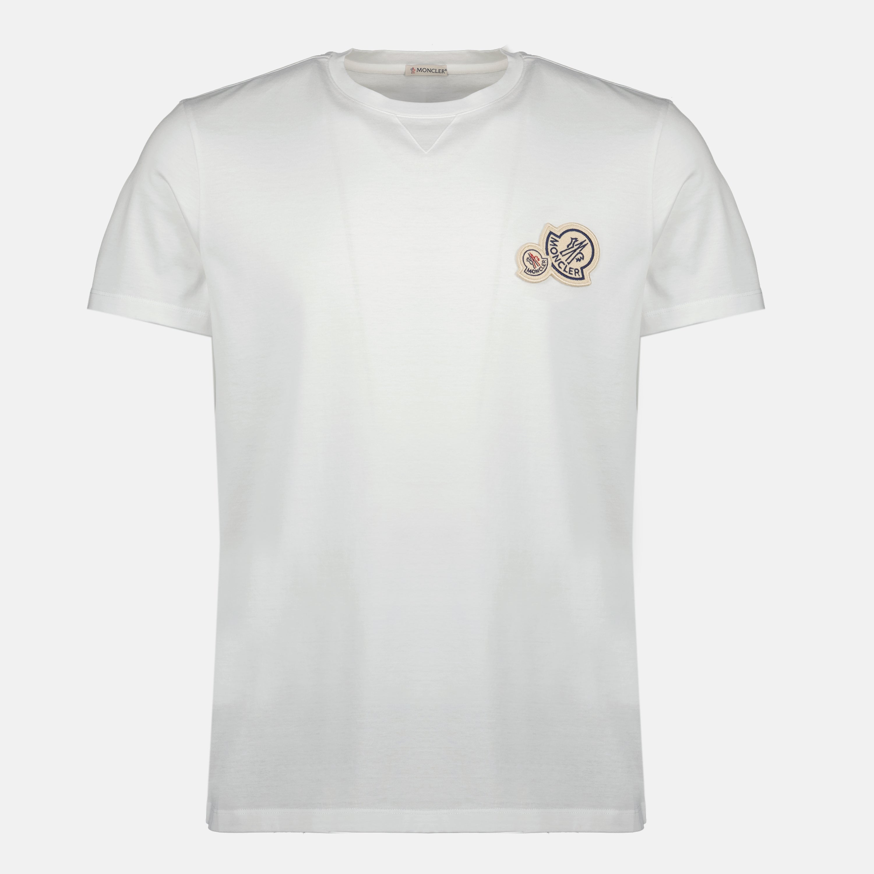 T-Shirts Logo T-Shirt Moncler Weiß Herren